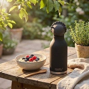 Бутылка-термос для напитков Asobu "Bestie", черная овечка, 460 мл